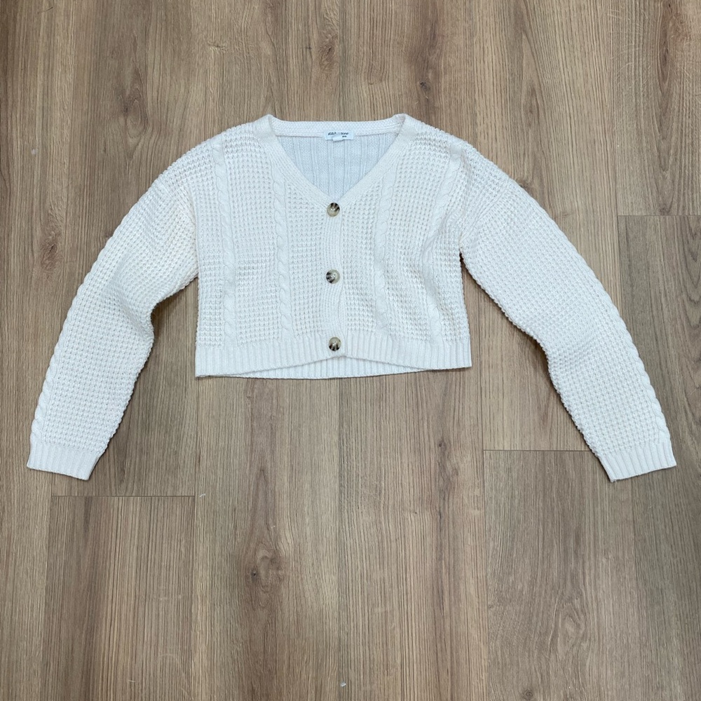 Cozy White Knit Sweater for Kids